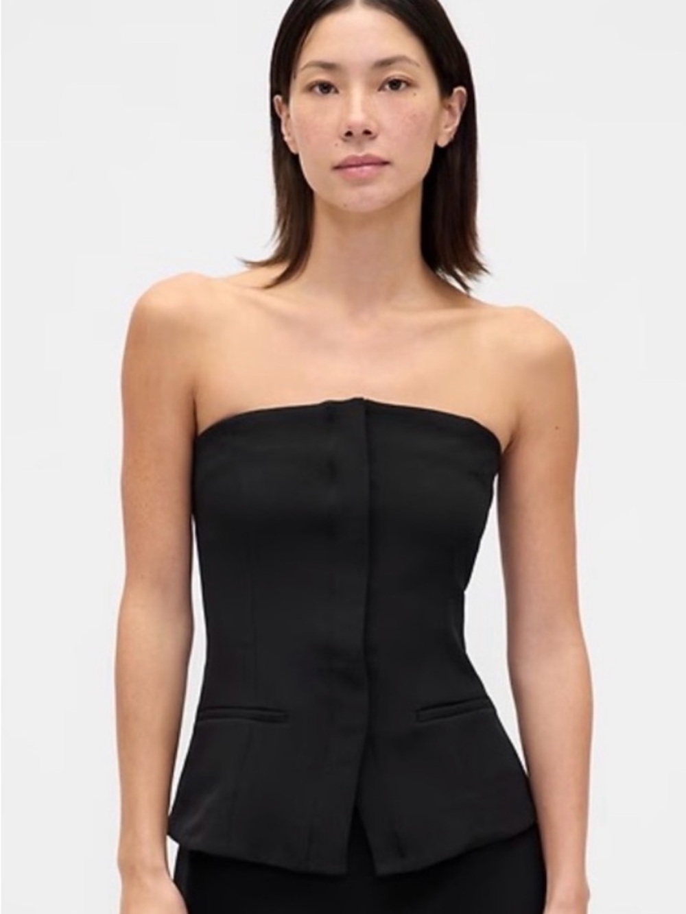 GAP Strapless Corset Black Top